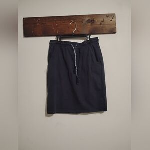Navy Blue Sweatshirt Mini Skirt Medium 80% Cotton. Esmara